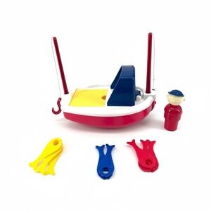 Ambi Toys Fishing Boat Bath Toy Fisherman Fish Set